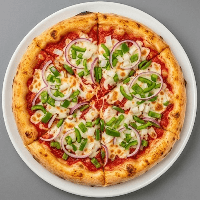 Onion & Green Pepper Pizza 